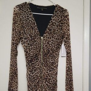 Guess | Kinzie Ruched Leopard Print Dress